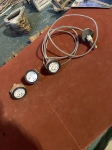 Sunpro 1 1/2" Mechanical Mini Triple Gauge Kit White / Black Bezel New CP8093 - Picture 1 of 4