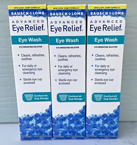 3x Bausch & Lomb Advanced Eye Relief Eye Wash 4oz, Exp. 03/2026 - Picture 1 of 4