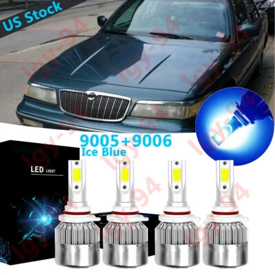 Светодиодная лампа для фары дальнего/низкого света Ice Blue 9005 9006 для Mercury Grand Marquis 1995-1997 - Изображение 1 из 4