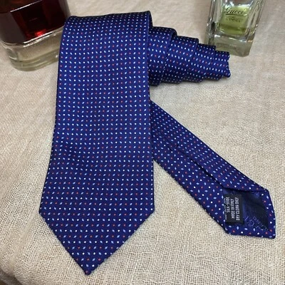 Cravatta di seta vintage BOGGI Milano Blu scuro Tie soft silk Italy Foto 1 de 4