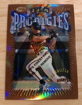 1996 Finest Rich Aurilia Rookie RC Finest Prodigies RC Refractor #351 - Image 1 of 2