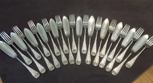 Silberteller Besteck Konvolut 12 Fisch Sets Cooper Bros & Sons England - Bild 1 von 8