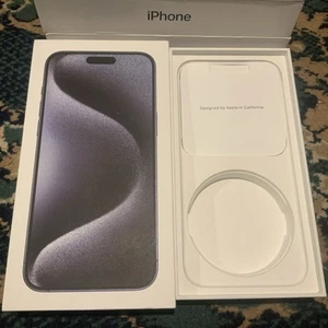 iPhone 15 Pro Max puste pudełko niebieskie tytanowe 256GB z darmowym pinem sim szybka wysyłka - Zdjęcie 1 z 3