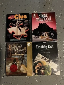 Vintage 1990er Mystery Puzzle BePuzzled Puzzle 4 Schachteln Lot Hinweis Spuk Tod Mord - Bild 1 von 2