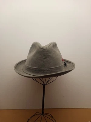 Chapéus de abelha vintage marca camurça Fedora cinza tamanho 7 3/8 - Imagem 1 de 4