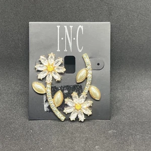I.N.C Flower Drop Earrings  - Picture 1 of 4