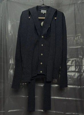 Cárdigan Vivienne Westwood para hombre con cordones de lujo azul vanguardista Y2K RARO Foto 1 de 4