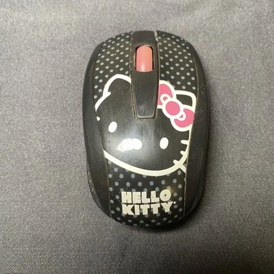 Hello Kitty Wireless Optical Mouse 2012 Sanrio 2.4Ghz Black Pink TESTED - Image 1 of 4