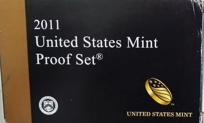 2011 S UNITED STATES MINT PROOF SET COA AND BOX 14 COINS. - Image 1 of 4