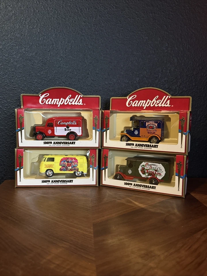 Campbell's Die Cast Model Souvenir 1997 100 aniversario. Juego de 4 Foto 1 de 4