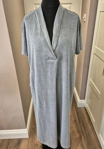 Poetry Hemp& Organic Cotton V-neck Short Sleeve Loose Fit Dress Uk16 - Picture 1 of 12