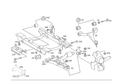 Kit de refuerzo de piezas originales Mercedes-Benz 163-320-02-90 Foto 1 de 2