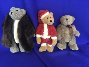 Menge drei 1990er Plüsch Jointed Boyds Bären Santa Archive + Skidoo Pelzmantel + - Bild 1 von 6