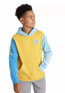 Champion Boys Circus Blue Horizon Colorblock Hoodie Youth Size M MSRP $55.00 - Picture 1 of 7