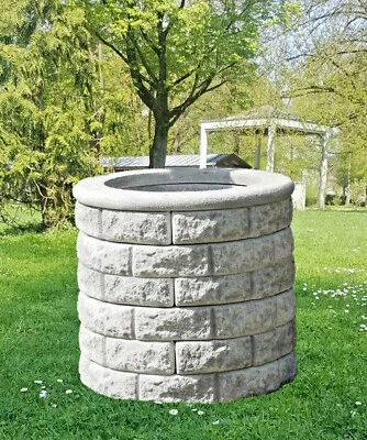 🔶Ziehbrunnen Brunnenschacht Brunnen Steinbrunnen SET 6+1 Steinkunst BLACKFORM - Bild 1 von 4