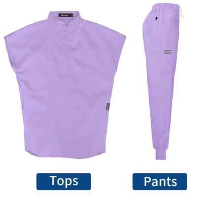 Terno esfoliante de enfermagem médica feminino blusa manga curta enfermeira uniformes de trabalho EUA - Imagem 1 de 4