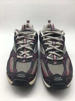SKETCHERS Shape Ups 女式 9 码色调步行鞋灰色粉红色银色 11806! — 第 1/4 张图片
