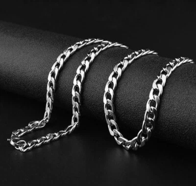 Collana uomo in acciaio inox catena grumetta per donna lunga 60 cm rock punk rap - Immagine 1 di 4