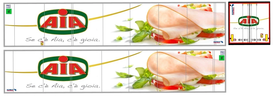 Grafica adesiva "AIA SCHIMITZ " x semirimorchi Herpa 1/87 autoproduzione - Immagine 1 di 1