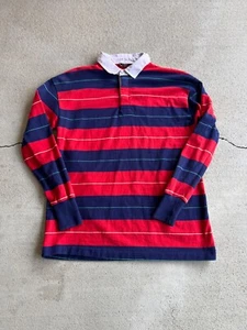 Maglia rugby vintage anni 90 Chaps Ralphs Lauren made in Japan a righe - Foto 1 di 8