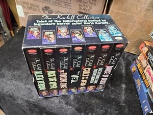 The Karloff Collection VHS Rhino 7 Film Set In Slipcase The Veil Dance of Death - Imagen 1 de 2