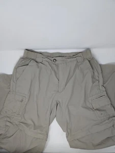 Columbia GRT Womens Convertible Hiking Cargo Pants Beige Pocket Packable Lined M - Picture 1 of 6