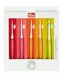 Prym.ergonomics 5-Piece Non-Fatigue Wool Crochet Hook Set in Sizes 3.5 - 6.0mm - Picture 1 of 1