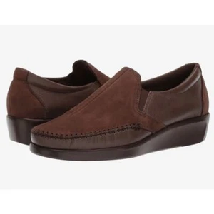 SAS Dream Slip On Handcraft Leather Moccasin DREAM Turf Coffee USA Shoes NEW 10W - Picture 1 of 14