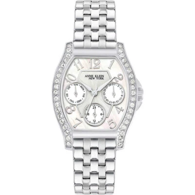 Reloj multifunción Anne Klein Tonneau para mujer - acero inoxidable 12/2337MPSV Foto 1 de 4