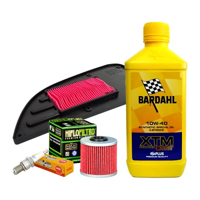 KYMCO DOWNTOWN I 125 / 200 KIT TAGLIANDO BARDAHL XTM 10W40 FILTRO OLIO ARIA - Immagine 1 di 4
