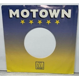 Motown Records Company Sleeve 45 RPM Vinyl Blue Yellow Stars Glossy - Picture 1 of 4