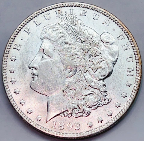 1892-O AU/UNC Morgan Silver Dollar RD 643 Cover