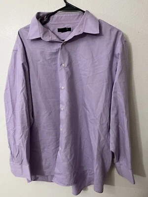 Camisa de vestir Structure ajustada XL para hombre púrpura manga larga abotonada Foto 1 de 4