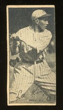 1923 W572 Strip Card Hand Cut Baseball Lee King Authentic