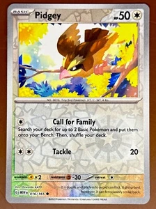 Pidgey Reverse Holo NM 016/165 Scarlet & Violet 151 Pokemon Card - Picture 1 of 1