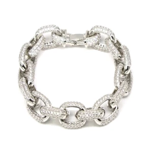 Rhodium Plated Tennis Bracelets with Clear Cubic Zirconia Tennis Bracelets - Picture 1 of 6