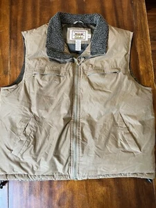 Cabela's Outfitter Series - Men's Suede Goose Down Vest Brown Size XL - Picture 1 of 11
