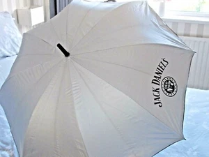 Jack Daniel's Old No.7 Branded Logo Standard Automatic Umbrella Silver & Black - Picture 1 of 7