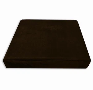 Mf10t Brown Plain Microfiber Velvet Thick 3D Box Seat Cushion Cover Custom size - Picture 1 of 5