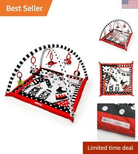 Black, White and Red Play Gym & Activity Mat for Baby to Toddler - Easy to Fold