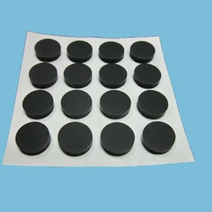 Black Round Self Adhesive Silicone Rubber Feet Furniture Pad Protectors 4.5-90mm - Picture 1 of 5