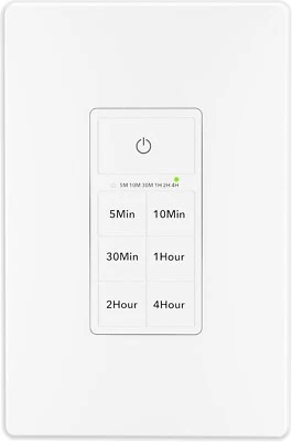 BN-LINK Countdown Timer Switch for Exhaust Fan, Bathroom Fan Light Switch Timer - Image 1 of 4