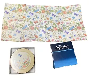 6 x Aynsley Vintage Cottage Garden Round Coasters, Boxed, Unused - Picture 1 of 4