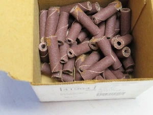 50) 1/4" X 1" X 1/8" NORTON CARTRIDGE ROLLS, GRIT 150-X, R228 METALITE  MADE USA - Picture 1 of 3