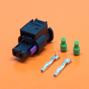 VW VAG 2 Pin 1.2mm Sealed Connector Kit 4H0973702A For VW Fuel Pump T5 7E0 963 - Picture 1 of 5