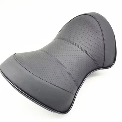 PU Leather Car Seat Headrest Pillow Travel Pillow Neck Support Cushion Pad Black - Image 1 of 4