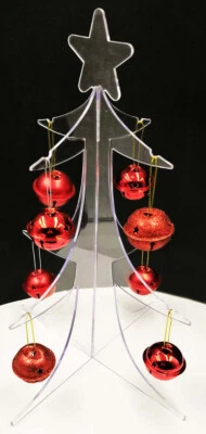 albero di Natale FERRERO gadget plastica trasparente componibile a incastro 34cm - Immagine 1 di 4