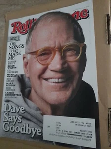 David Letterman mag 2015 Rolling Stone Bono Taylor Swift Alnold S. Brian Wilson - Picture 1 of 11