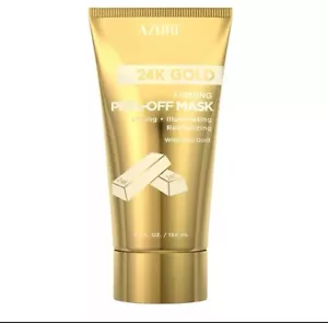 24K Gold Firming Peel Off Face Mask ? Removes Blackheads, Dirt & Oils | Firms Li - Picture 1 of 2