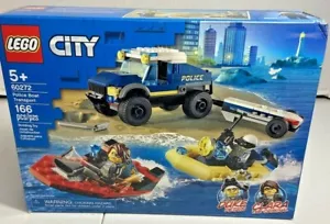 Lego City Policía Barco Transporte # 60272 166 Piezas - Imagen 1 de 12